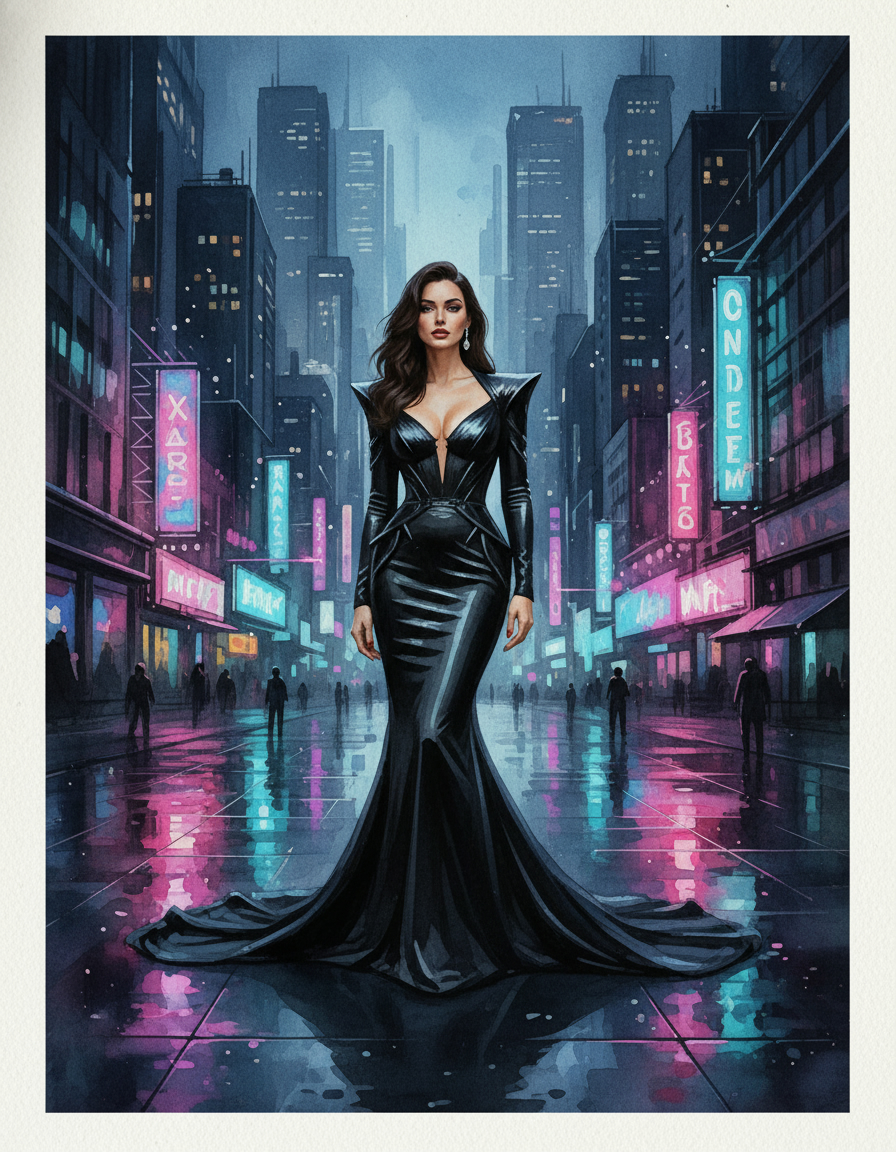 Акварельный Готэм