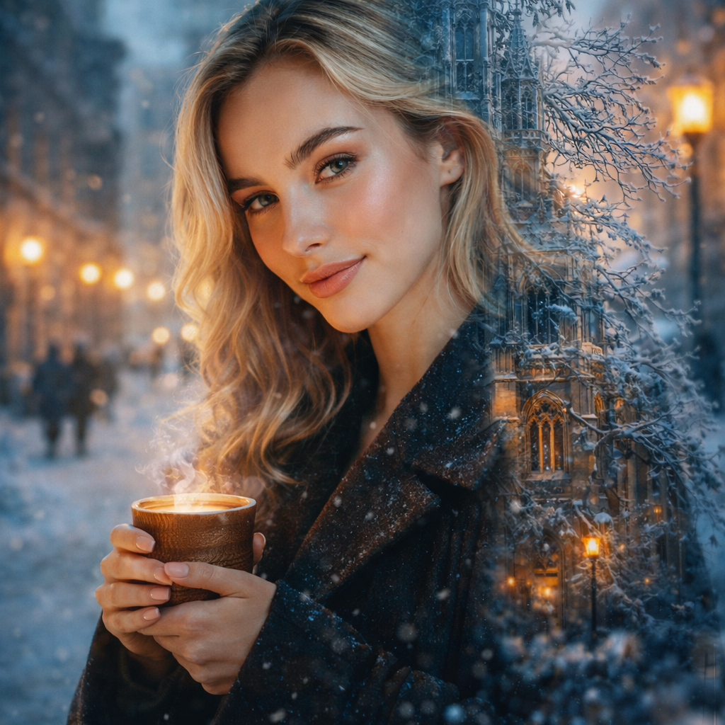 Зимний променад: Двойная экспозиция