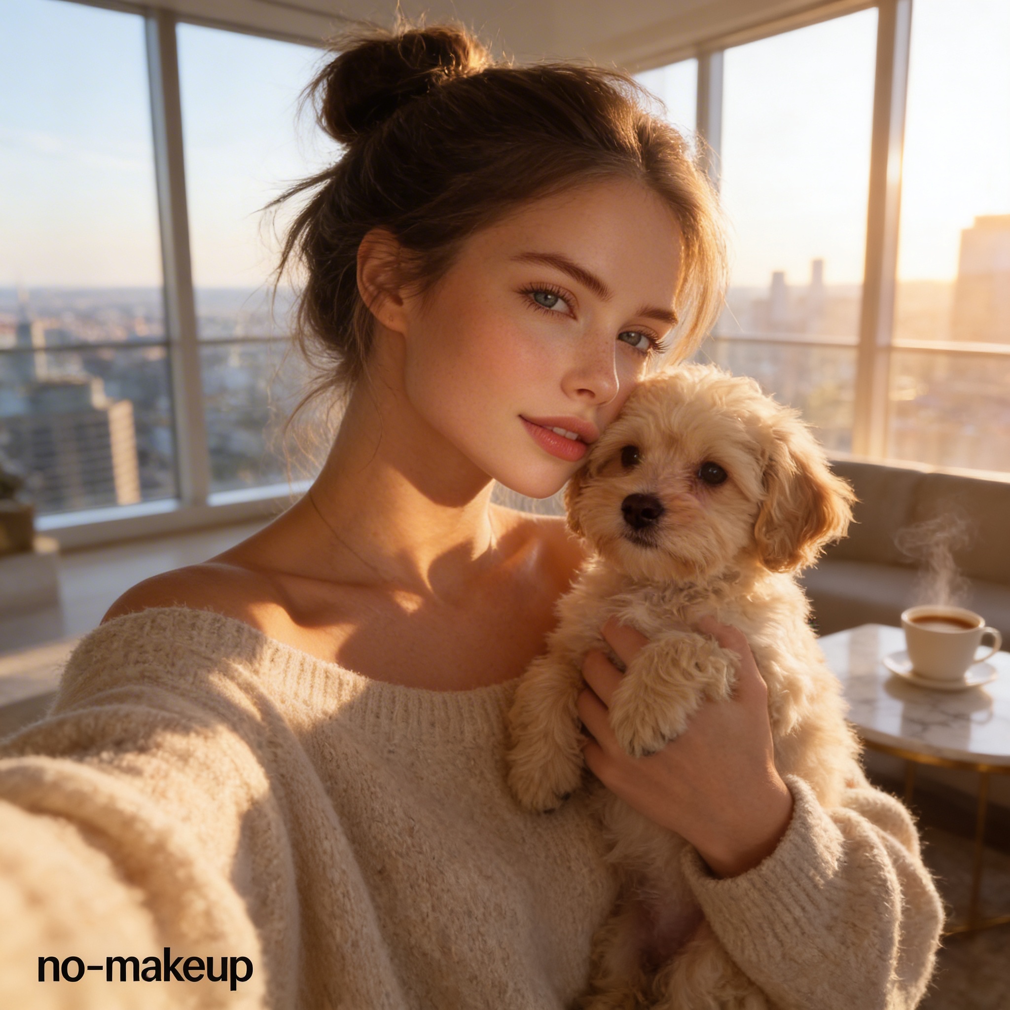 Кашемировый уют: Селфи с щенком