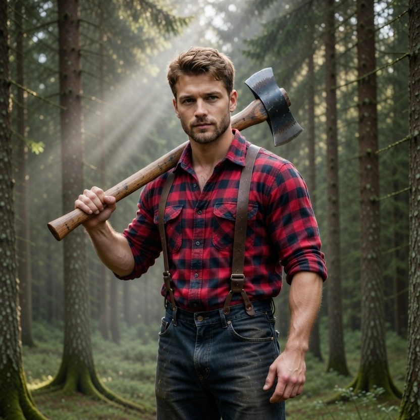 Дровосек в тайге